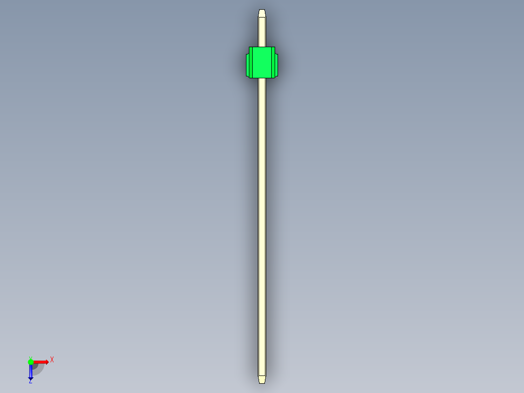彩色公头100mil（2.54mm）系列-DS1021_green_1x01p_100mil_Type43_rev1.0俯视图
