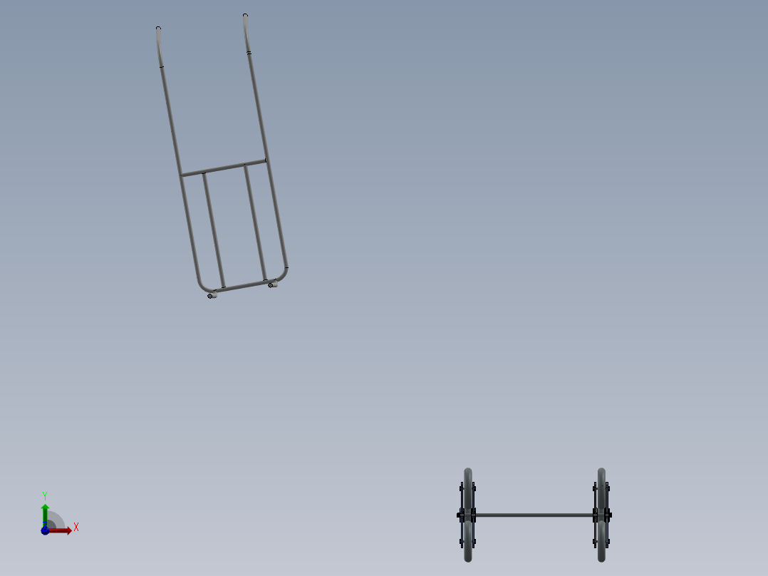 爬楼梯托架前视图