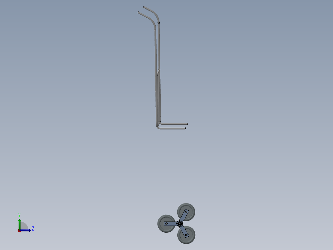 爬楼梯托架左视图