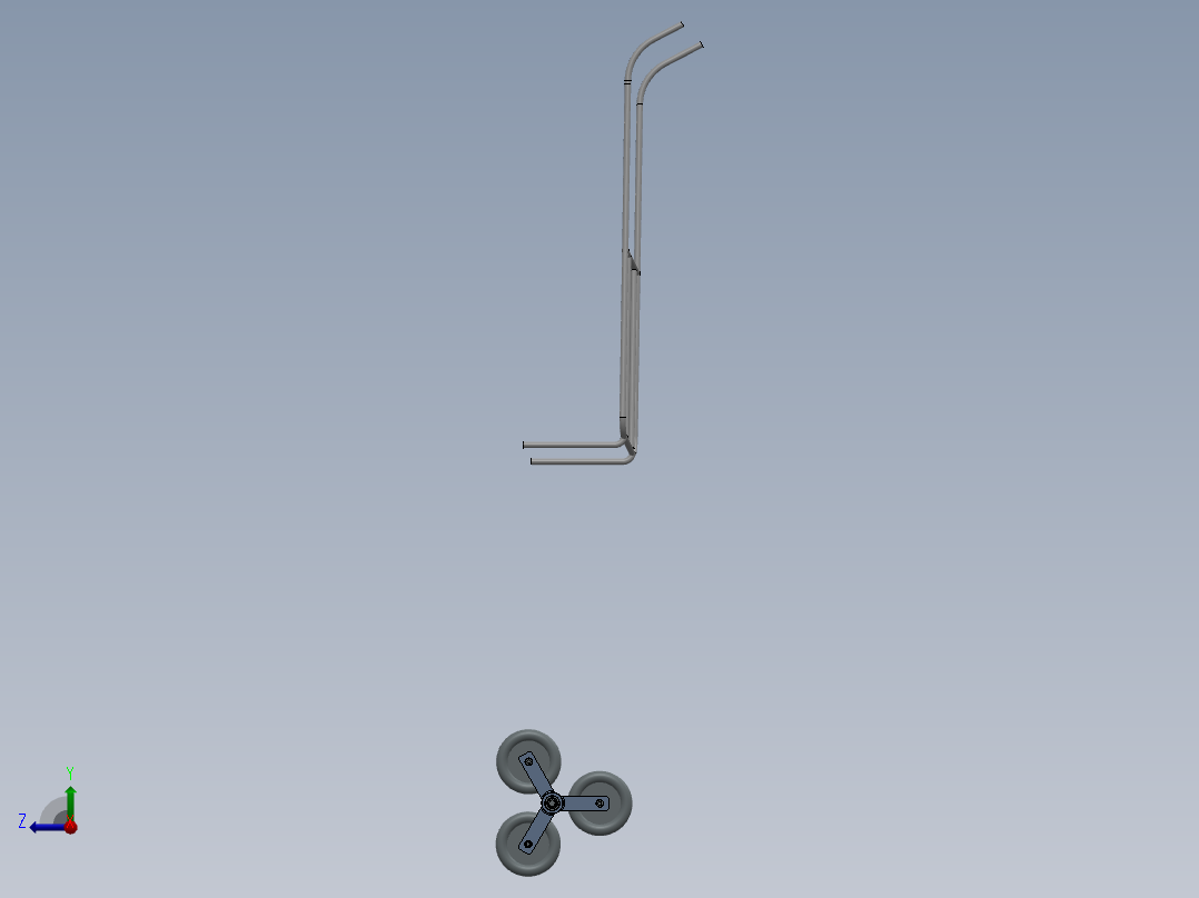 爬楼梯托架右视图