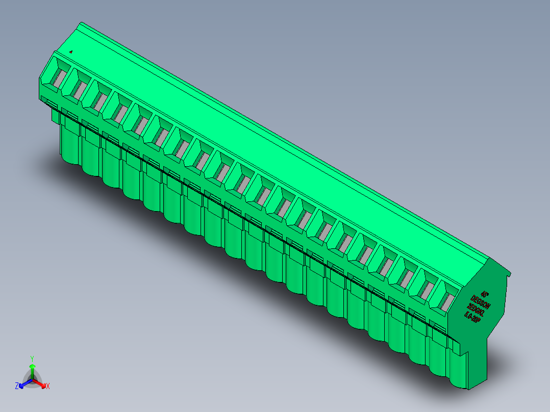 DEGSON 2EDG 系列 5.0mm 可插拔接线端子组-2EDGKL-5.0-20P-14-00AH主视图