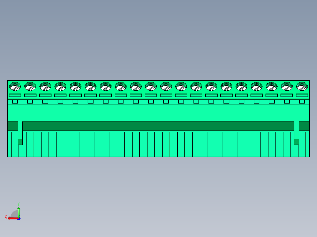 DEGSON 2EDG 系列 5.0mm 可插拔接线端子组-2EDGKL-5.0-20P-14-00AH后视图