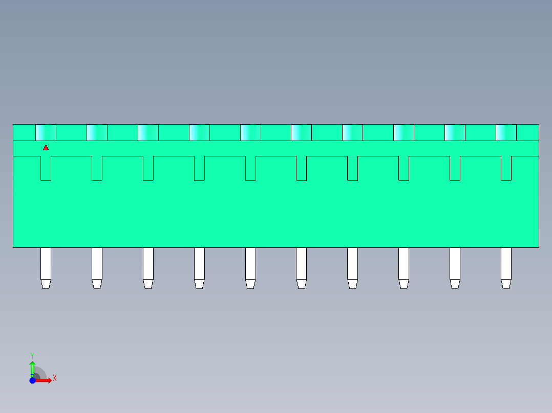 DEGSON 2EDG 系列 5.0mm 可插拔接线端子组-2EDGVC-5.0-10P-14-00AH前视图