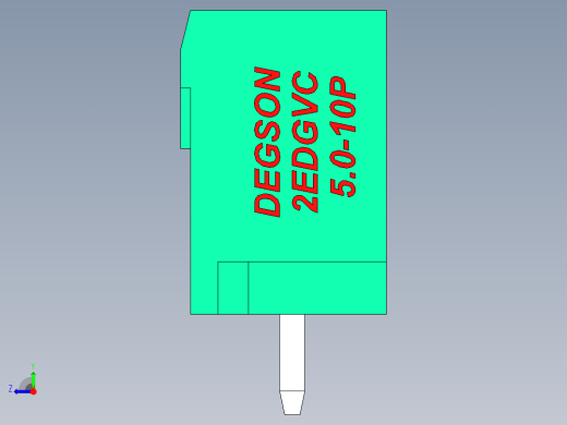 DEGSON 2EDG 系列 5.0mm 可插拔接线端子组-2EDGVC-5.0-10P-14-00AH右视缩略图