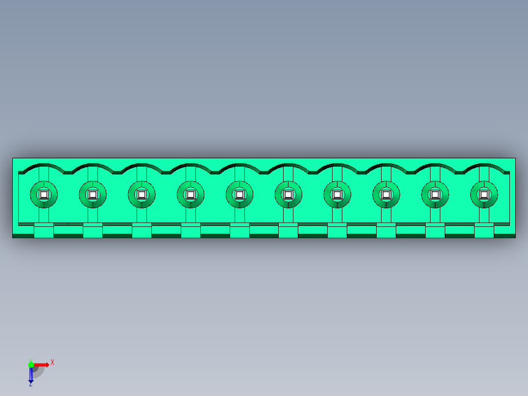DEGSON 2EDG 系列 5.0mm 可插拔接线端子组-2EDGVC-5.0-10P-14-00AH俯视图