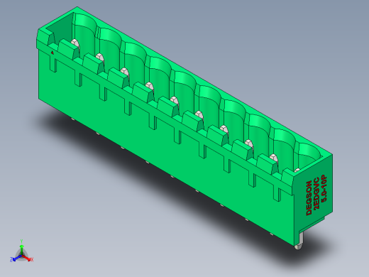 DEGSON 2EDG 系列 5.0mm 可插拔接线端子组-2EDGVC-5.0-10P-14-00AH正等轴测缩略图