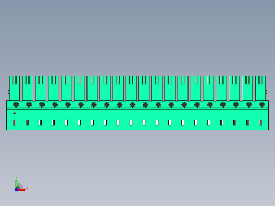DEGSON 15EDG 系列 3.5mm 插拔式接线端子 FullPack-15EDGA-3.5-20P-14-00AH前视图
