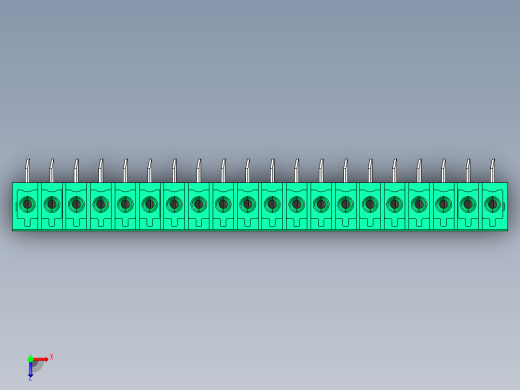 DEGSON 15EDG 系列 3.5mm 插拔式接线端子 FullPack-15EDGA-3.5-20P-14-00AH俯视缩略图