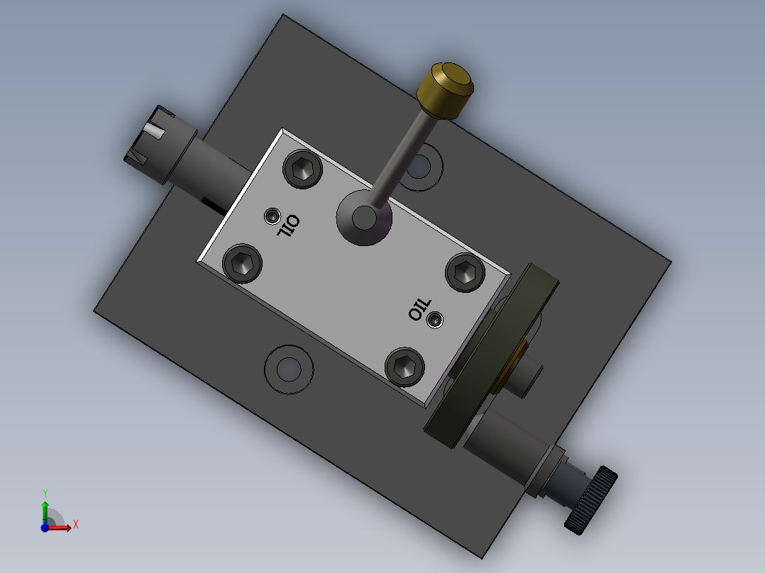 CNC数控夹具类手动分度头前视图