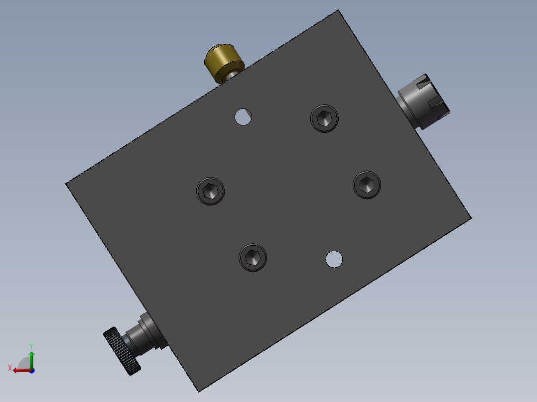 CNC数控夹具类手动分度头后视图