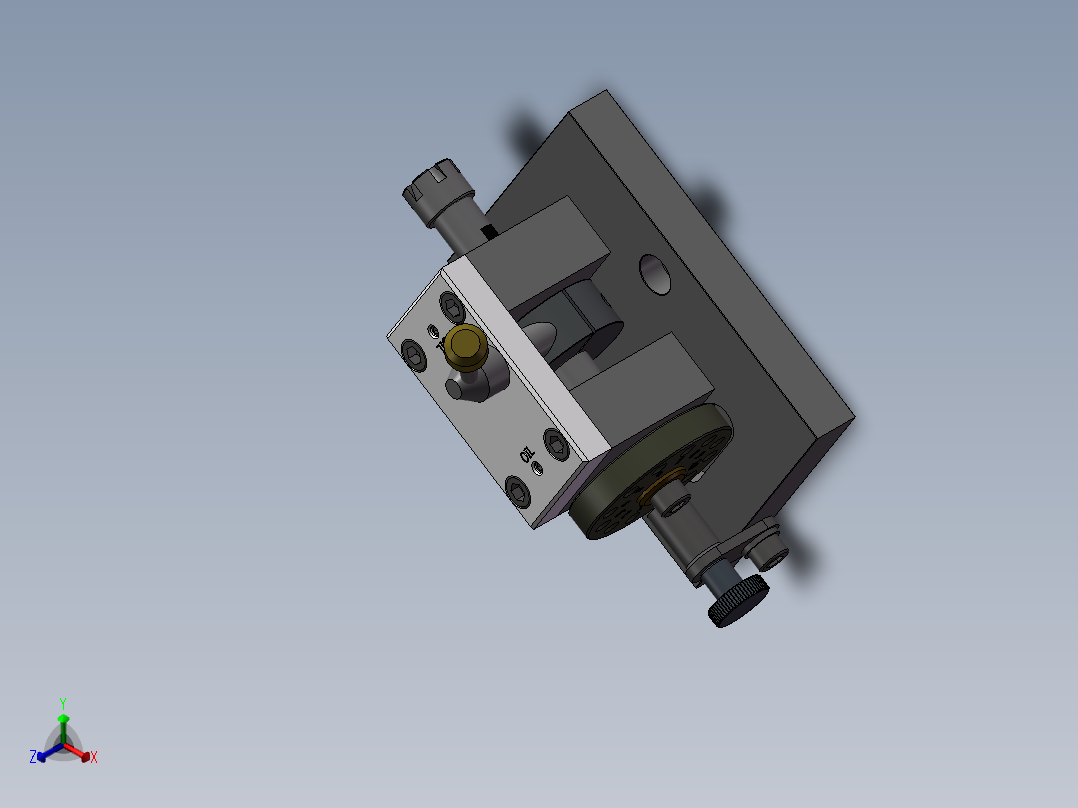 CNC数控夹具类手动分度头正等轴测图