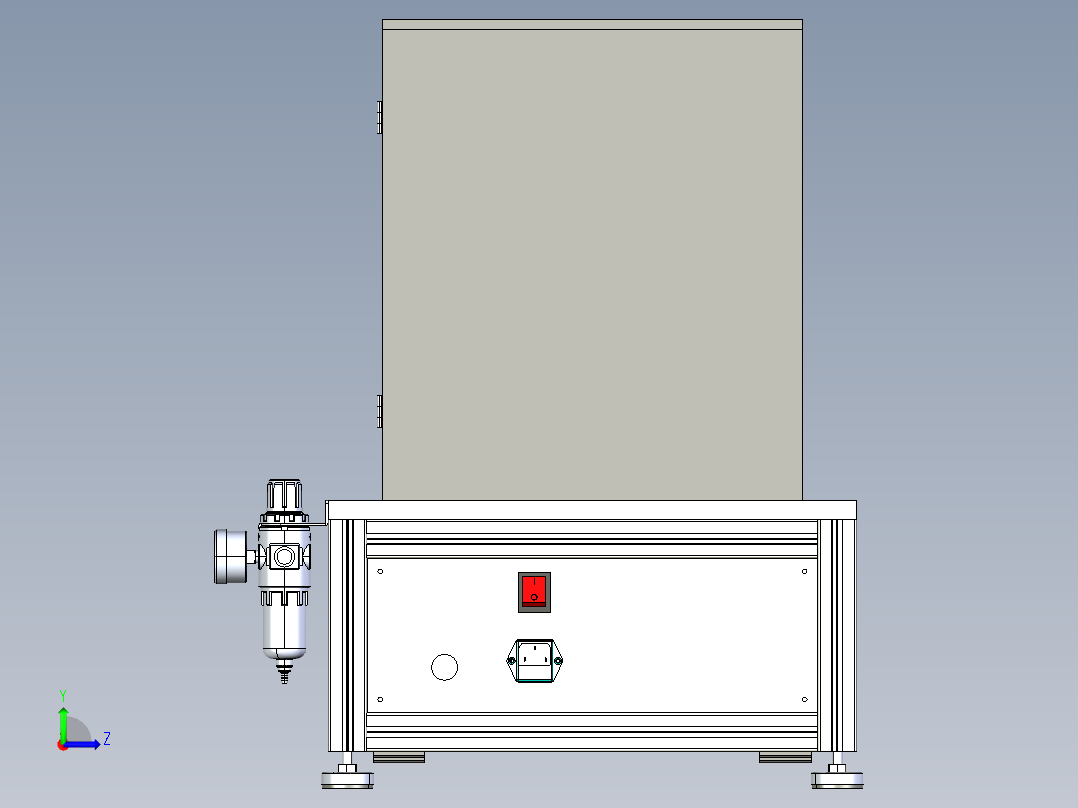影像显示板按键检测机左视图