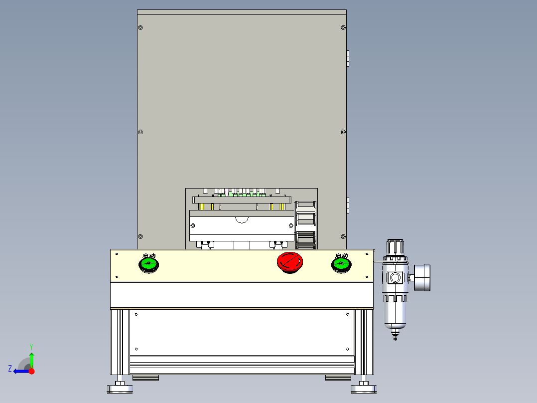 影像显示板按键检测机右视图