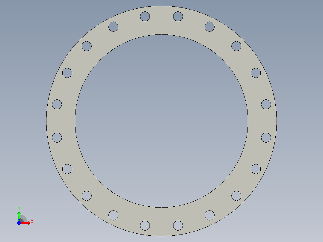 钢法兰DN10到DN600前视图