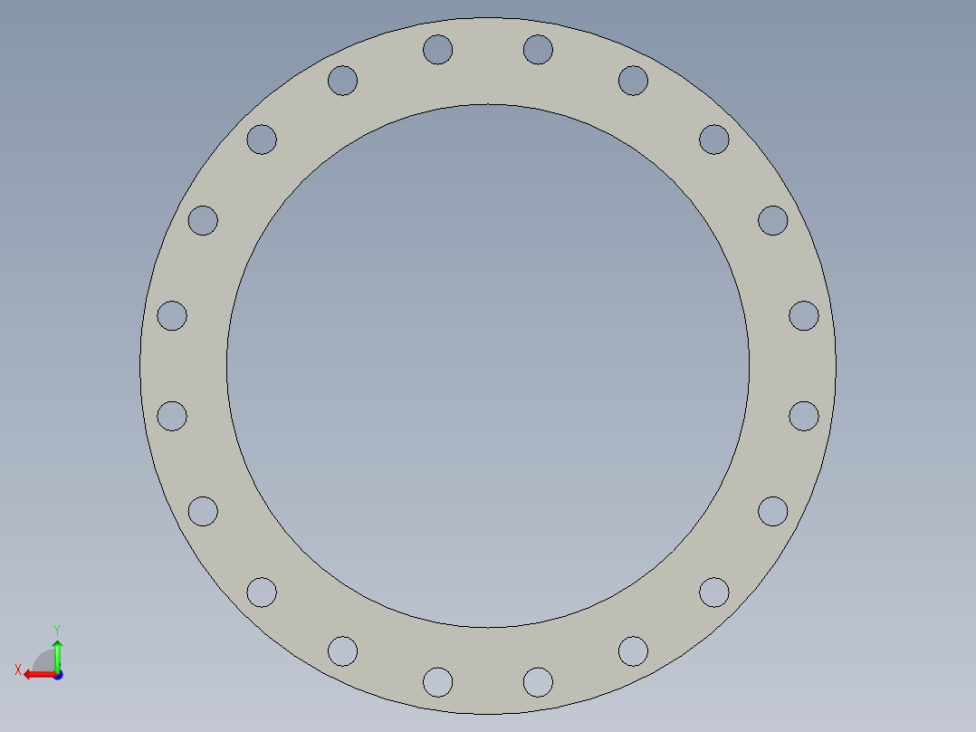 钢法兰DN10到DN600后视图