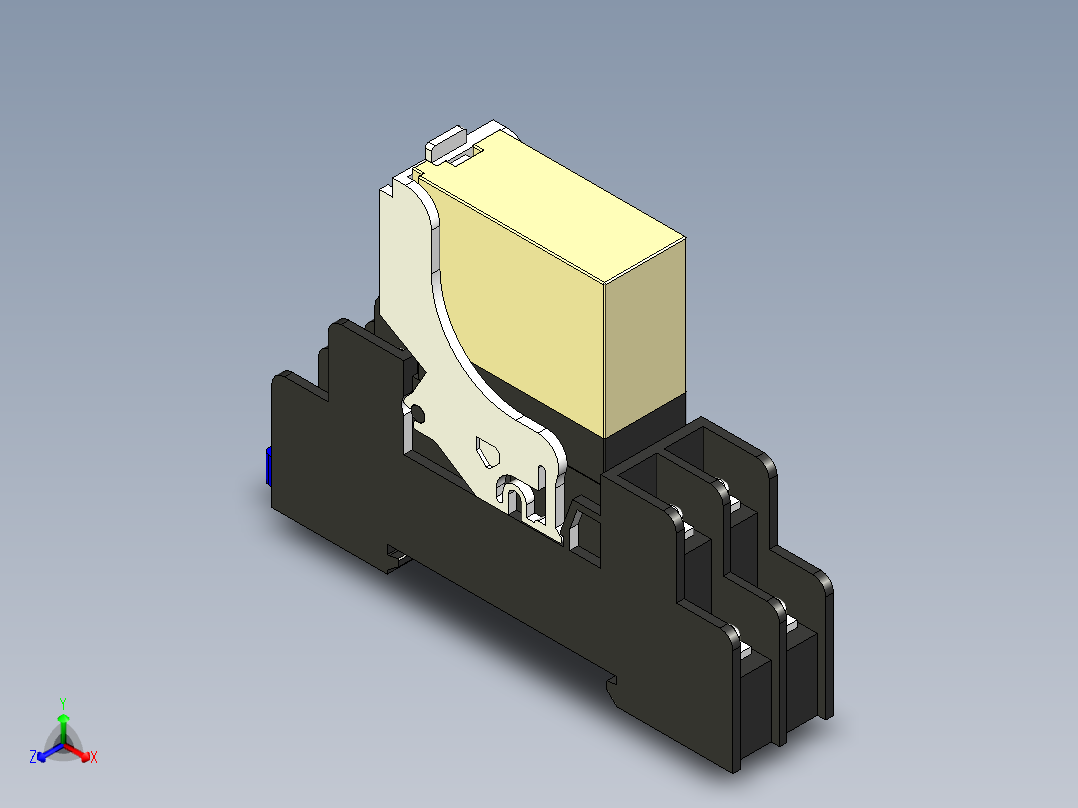 RJ2S-CL-D24T和SJ2S-05B和泉继电器含座正等轴测图