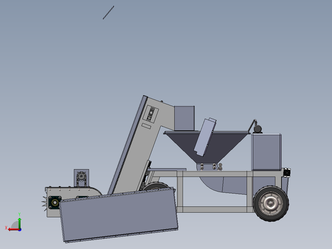 道路清粪清理车三维SW模型==1280370后视图
