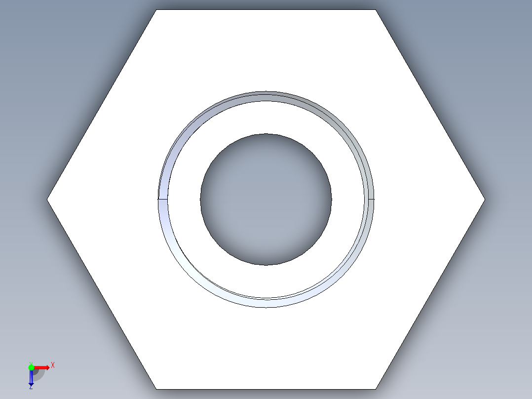 CPVC管件18-Sch80_ReducerBushing_MPTxFPT_9839-099_0.75in x 0.375in俯视图