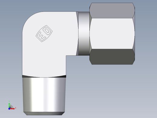 卡套式工业通用硬管接头EO_Male_stud_elbow_WE08LRCF前视缩略图
