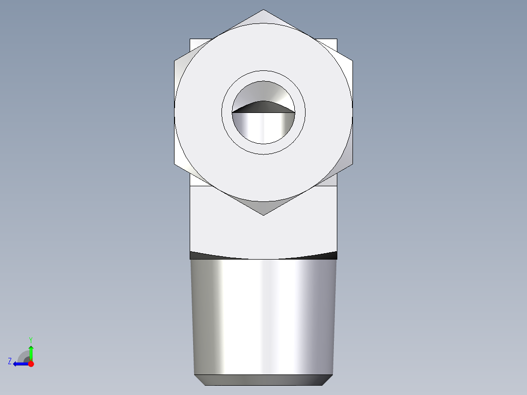 卡套式工业通用硬管接头EO_Male_stud_elbow_WE08LRCF右视图