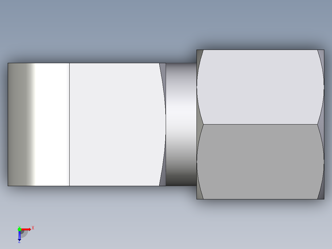 卡套式工业通用硬管接头EO_Male_stud_elbow_WE08LRCF俯视图