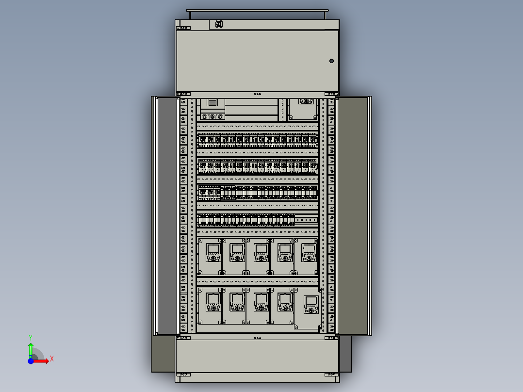 电器柜 电控柜 (104) 机械设计素材前视图