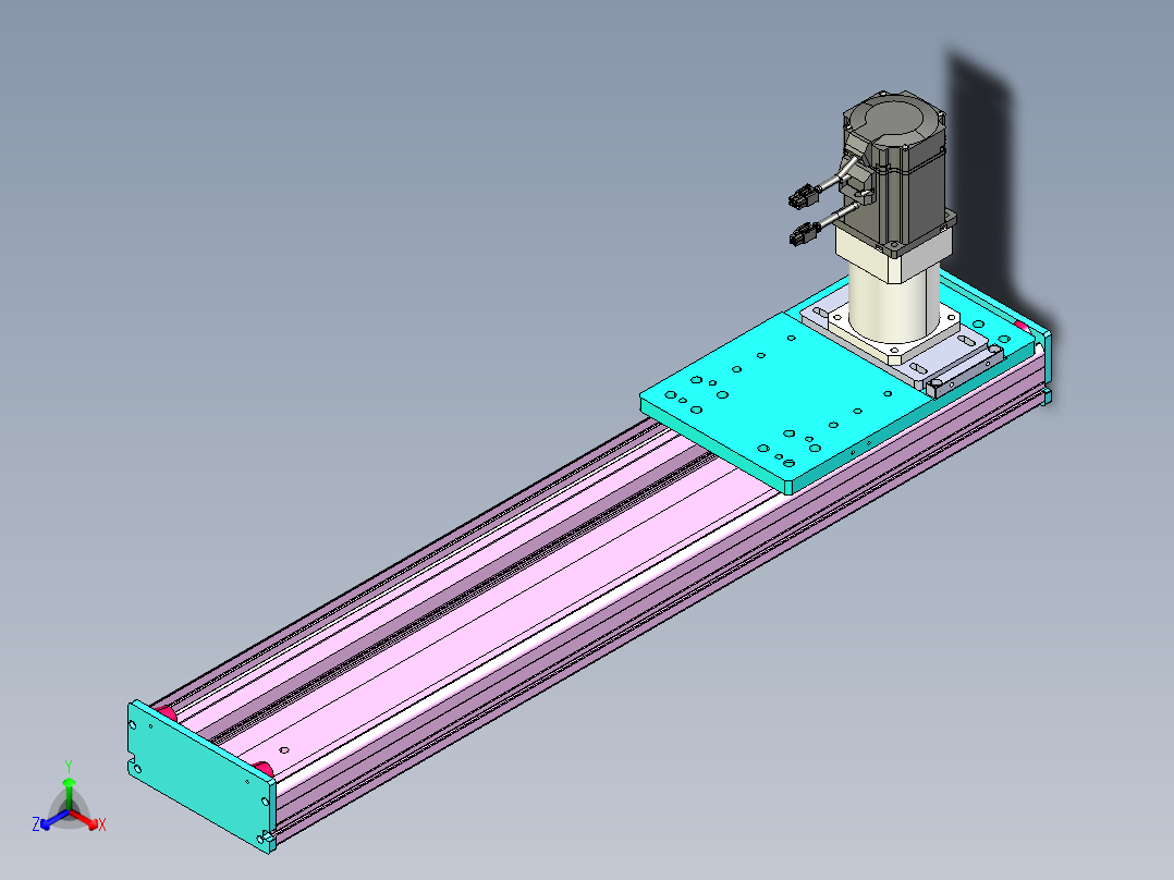 东锦齿条传动DH175G-L167-S600-BU-减速机+750W.STEP主视图