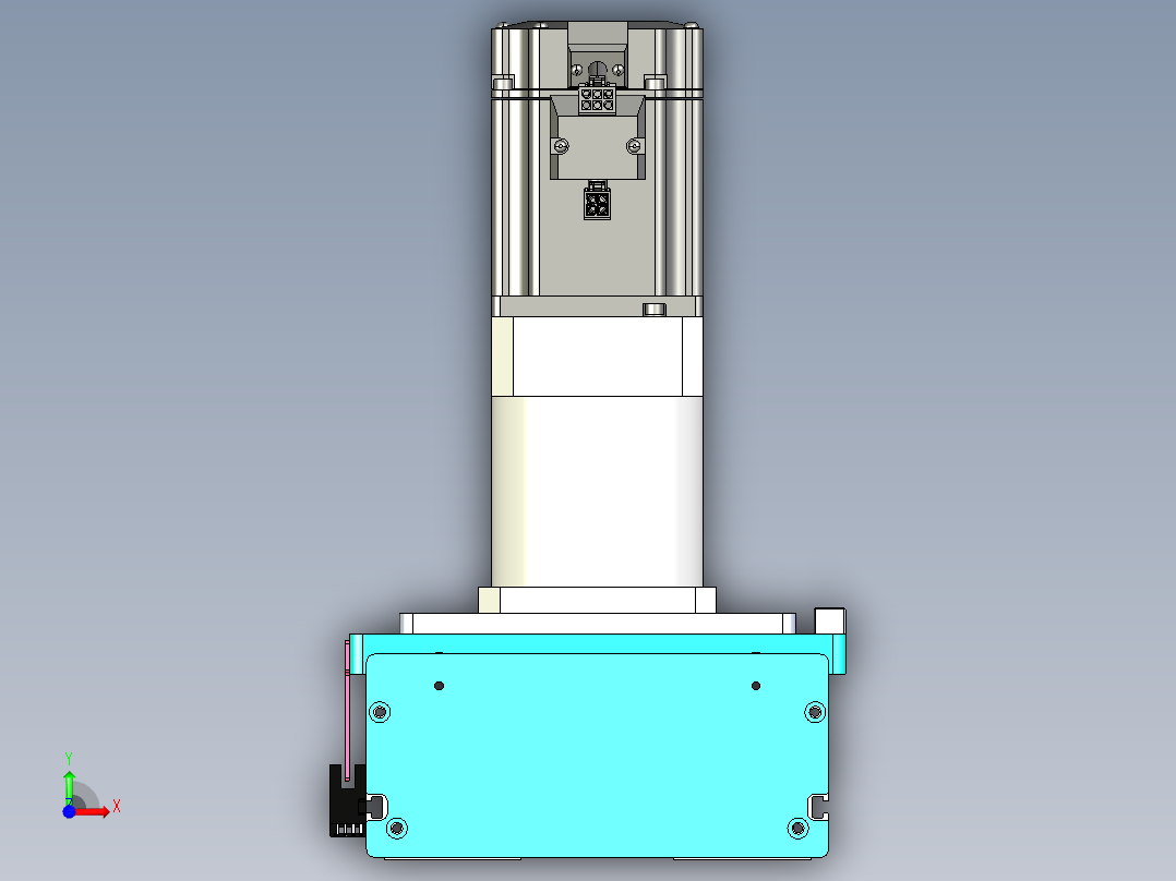 东锦齿条传动DH175G-L167-S600-BU-减速机+750W.STEP前视图