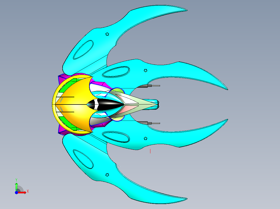 概念飞船前视图