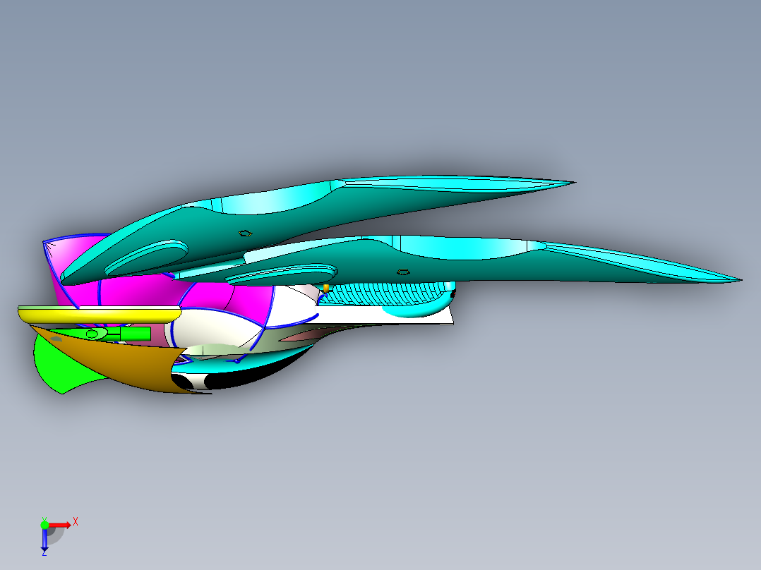 概念飞船俯视图