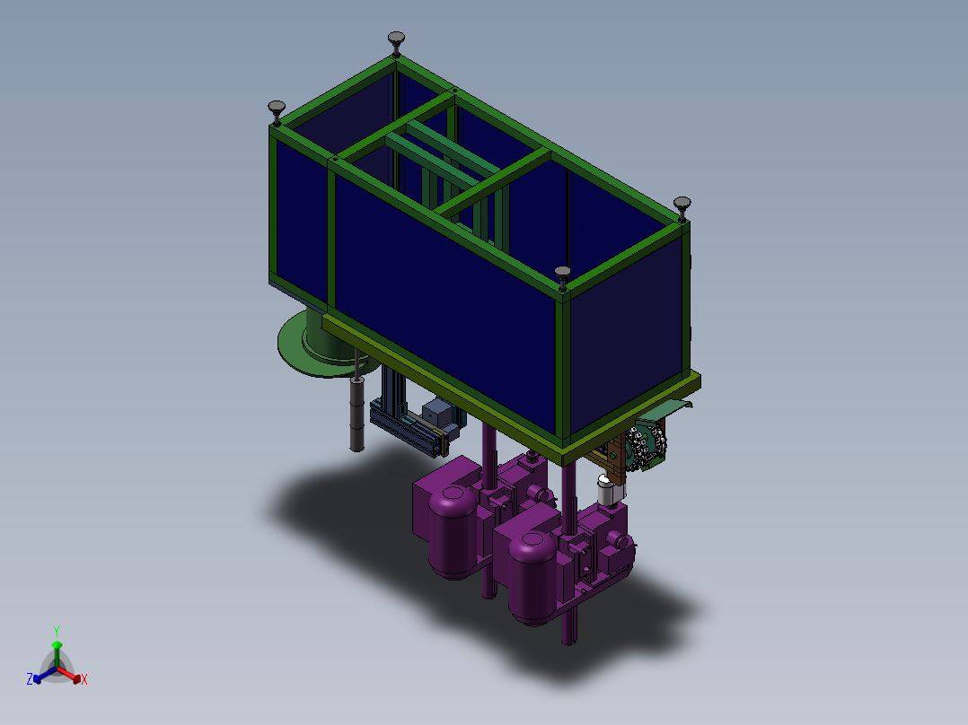 链板式自动攻牙机 非标自动化设备3D图纸3D模型正等轴测图