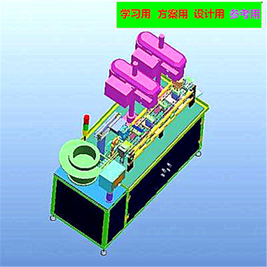 链板式自动攻牙机 非标自动化设备3D图纸3D模型缩略图