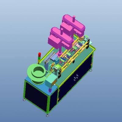 链板式自动攻牙机 非标自动化设备3D图纸3D模型缩略图