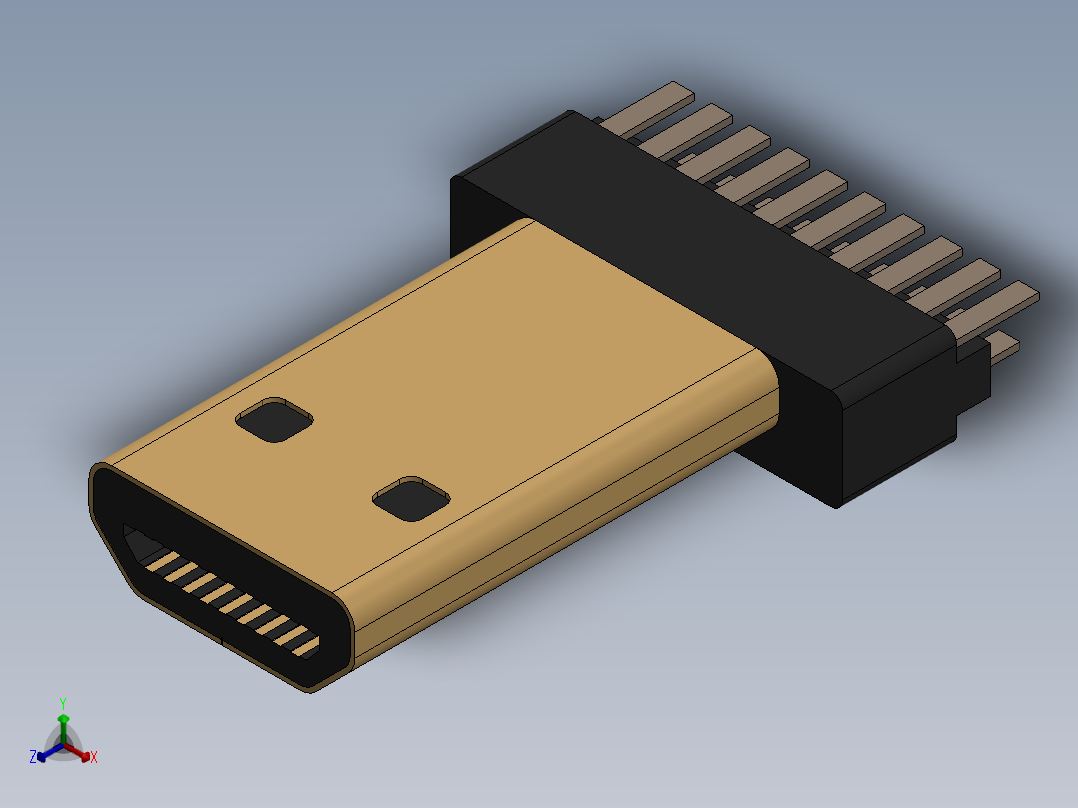 电脑数码接头 (14)正等轴测图