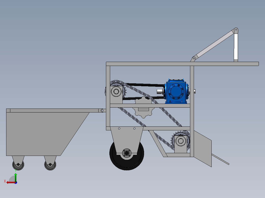 多功能马铃薯收获机后视图