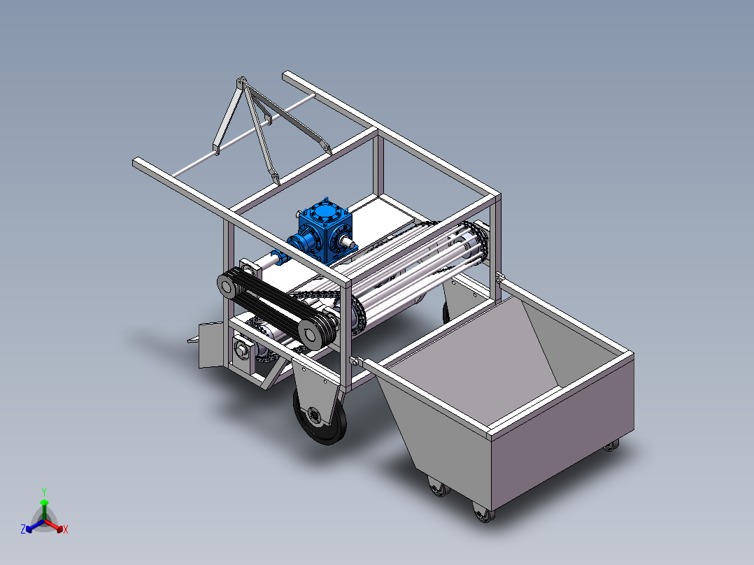 多功能马铃薯收获机正等轴测图
