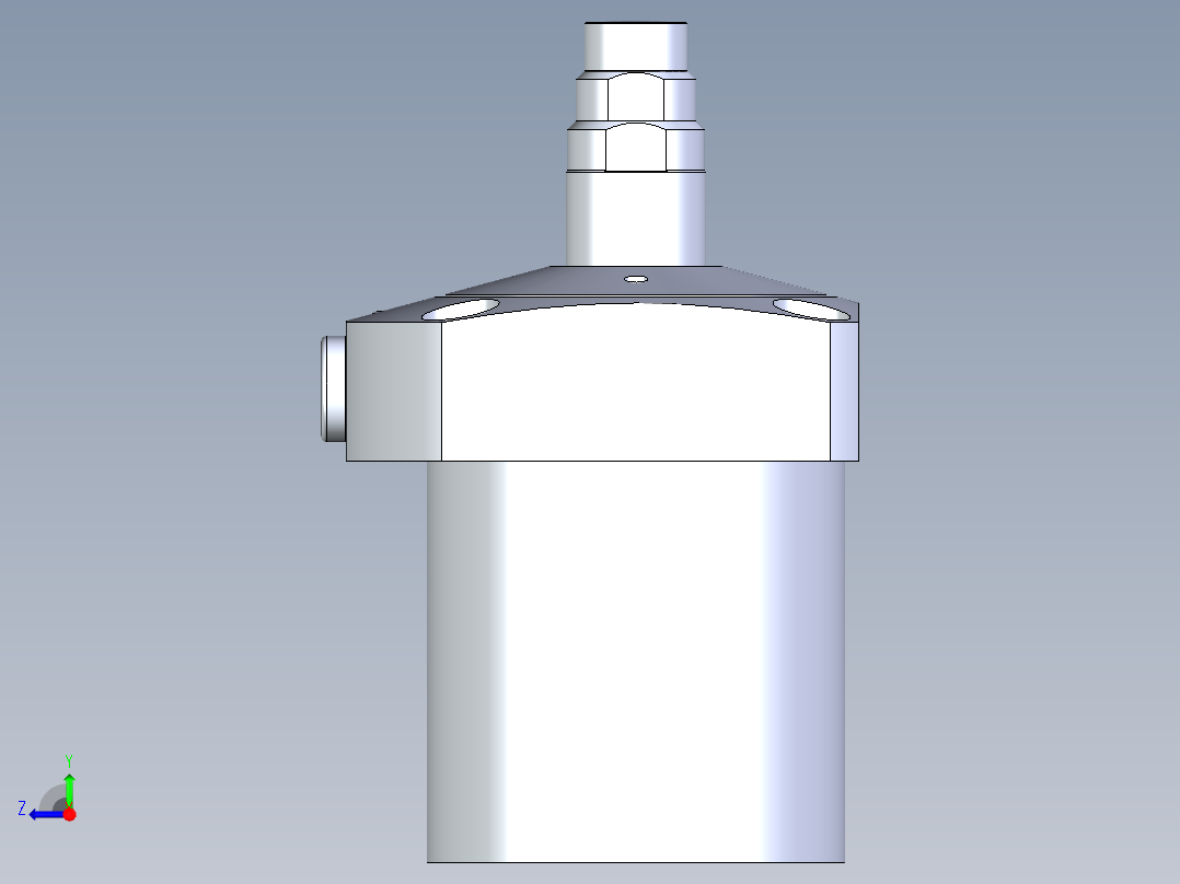 KOSMEKLC0752-CxM-E多系列多零件图纸模型右视图