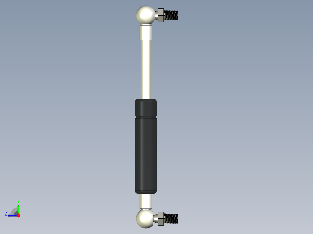 Q气压弹簧B310000029(12KG L165 和尚頭)右视图