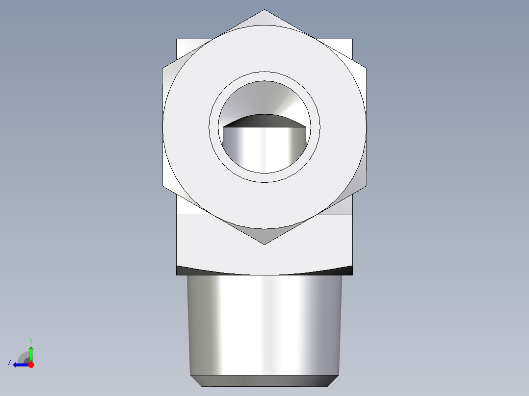 卡套式工业通用硬管接头EO_Male_stud_elbow_WE12LMCF右视图