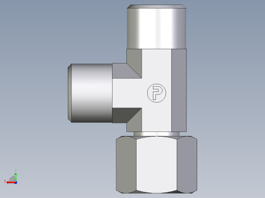 卡套式工业通用硬管接头EO_Swivel_nut_run_tee_EL08SOMD71后视缩略图