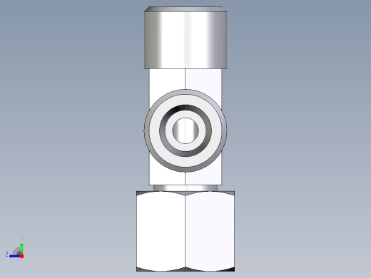 卡套式工业通用硬管接头EO_Swivel_nut_run_tee_EL08SOMD71右视缩略图