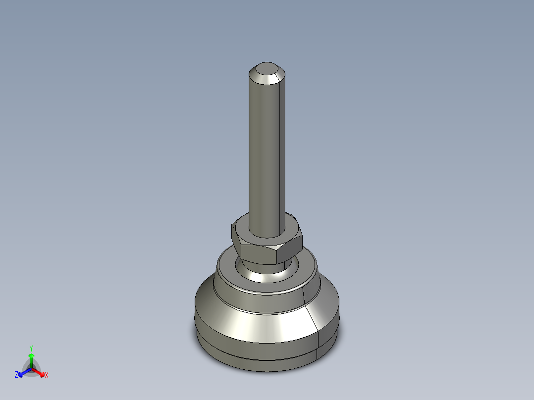 水平調整腳座LSA32-3D多系列多零件图纸模型主视图