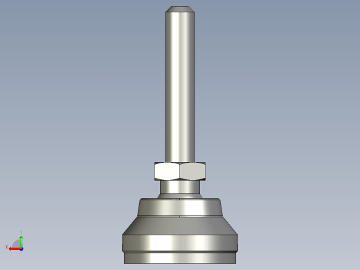 水平調整腳座LSA32-3D多系列多零件图纸模型后视缩略图