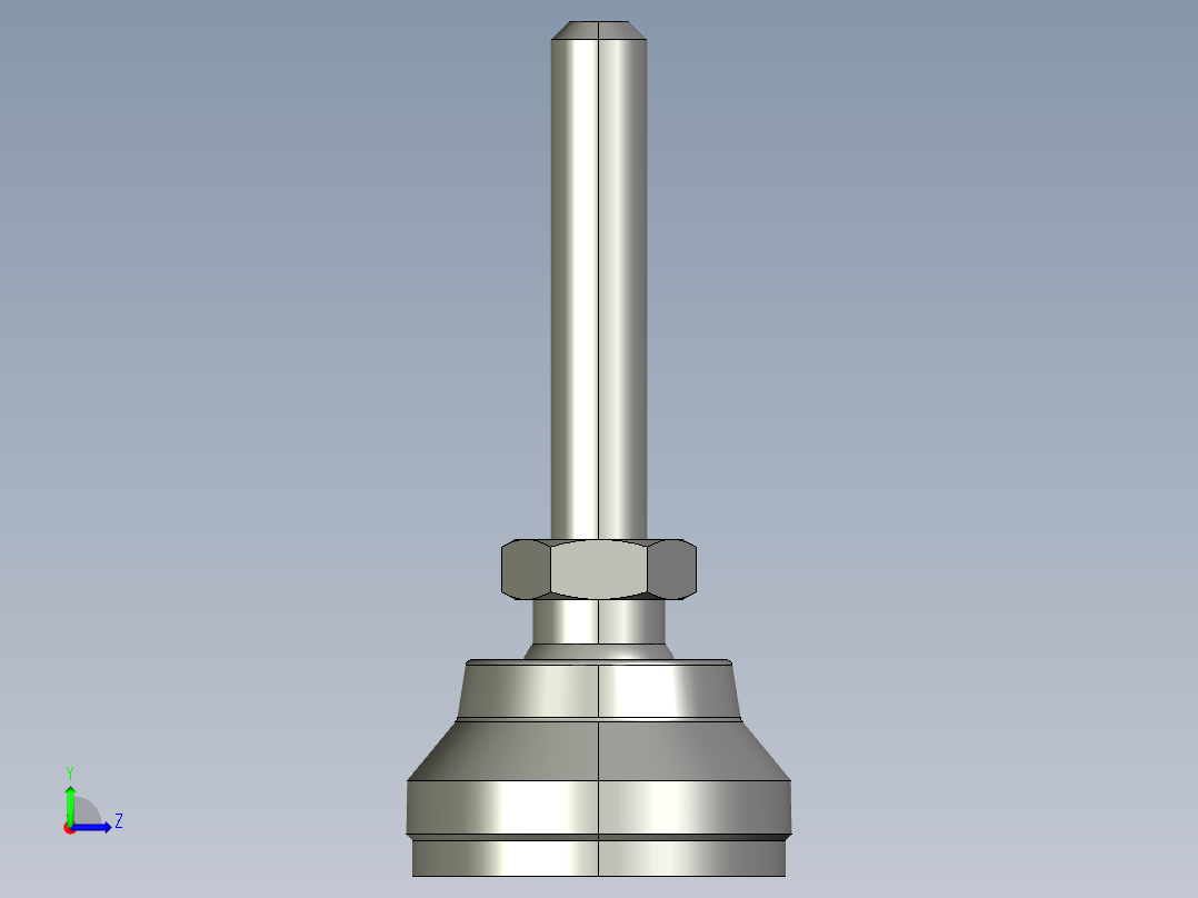 水平調整腳座LSA32-3D多系列多零件图纸模型左视图