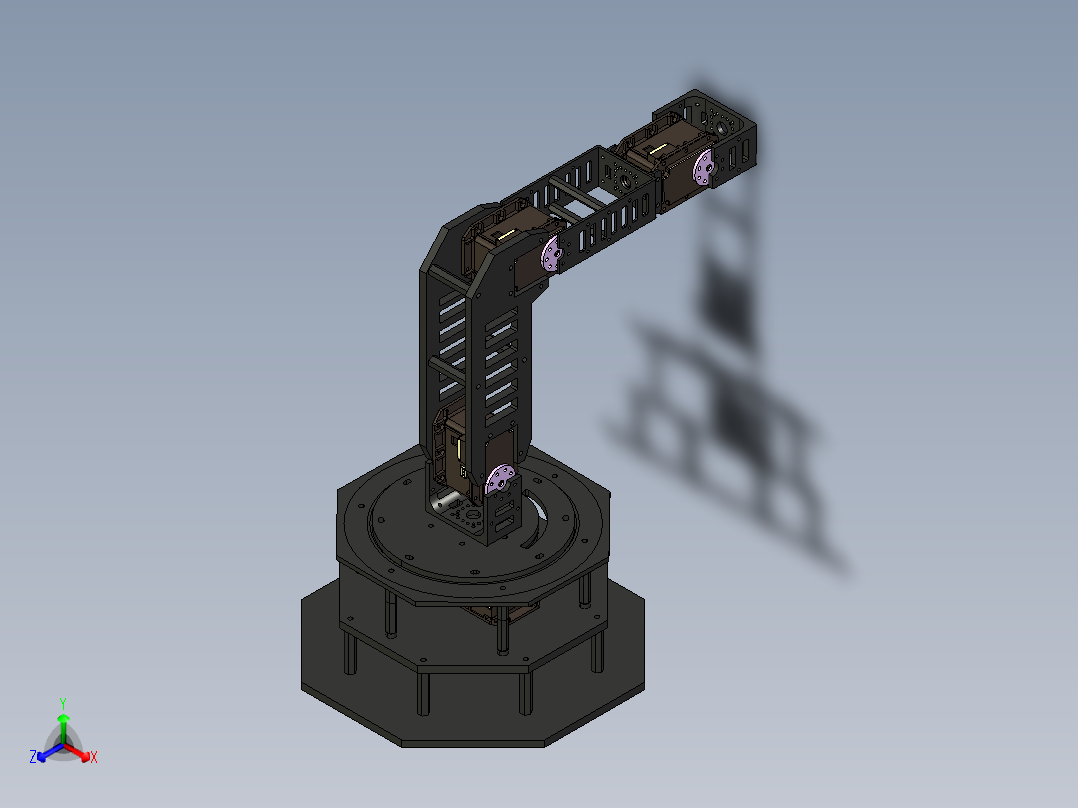 机械臂正等轴测图