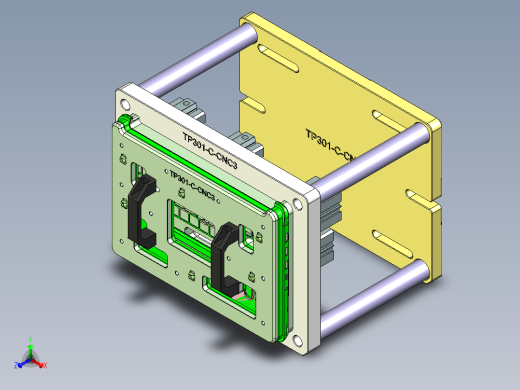 TP301-C-笔记本CNC工装夹具三维模型CNC3-0923