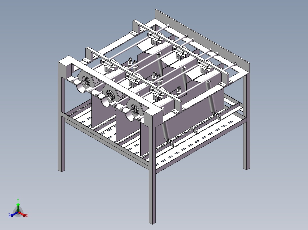 富贵竹剥叶装置设计正等轴测图