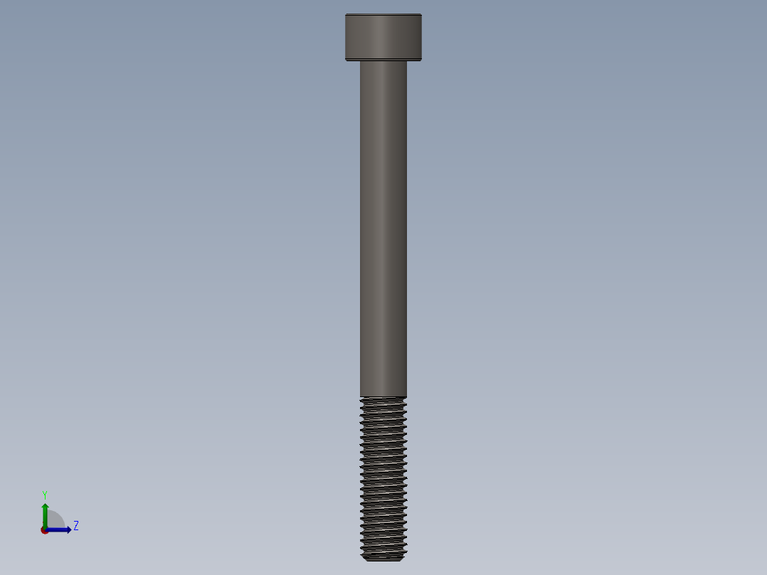 Screw_DIN_912_M8x85_A2.SLDPRT公制内六角螺钉左视图