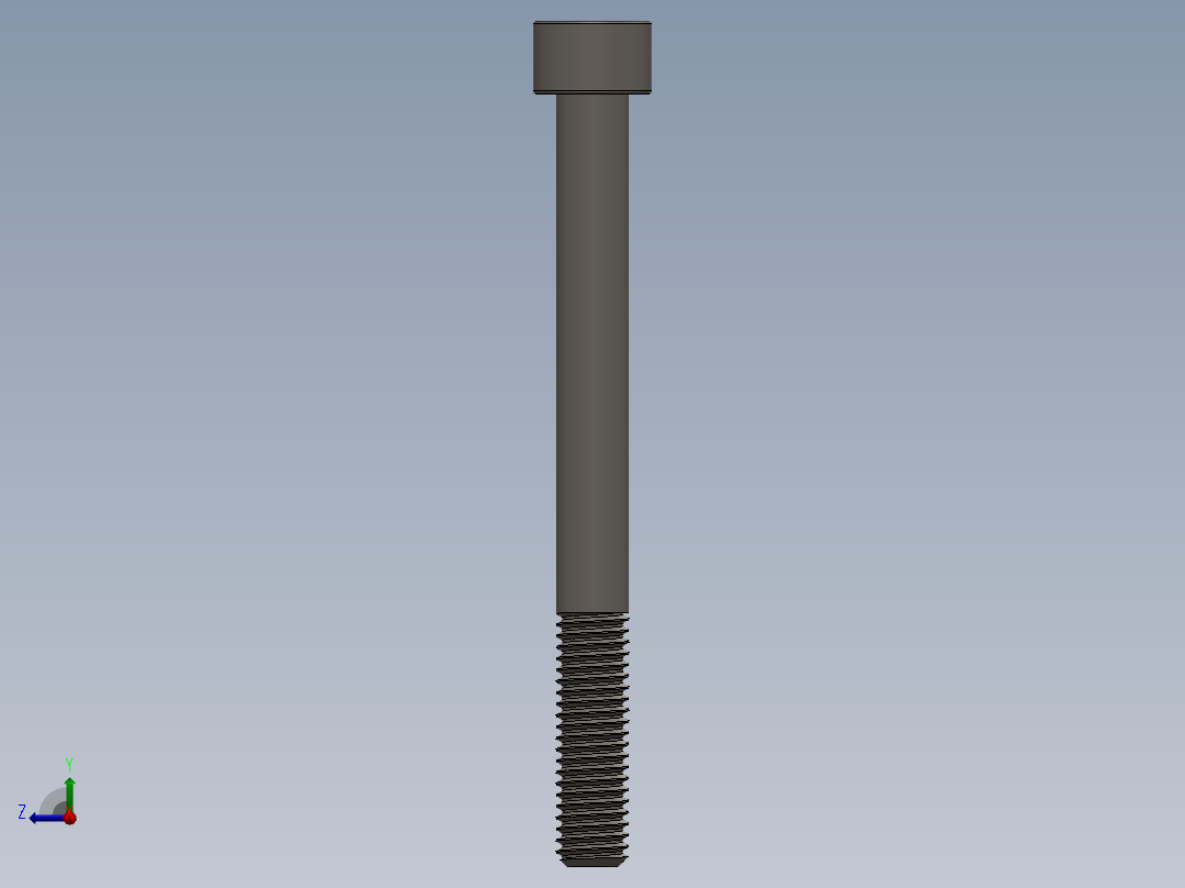 Screw_DIN_912_M8x85_A2.SLDPRT公制内六角螺钉右视图