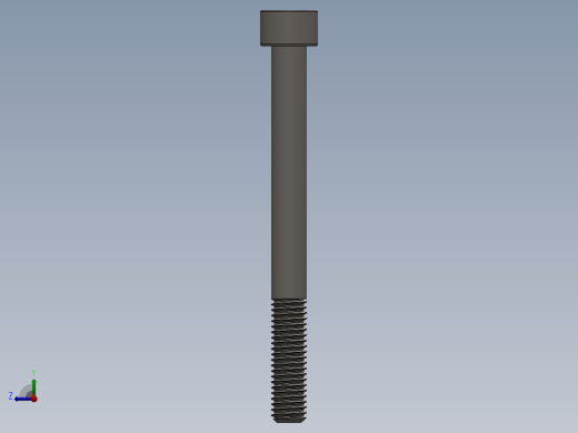 Screw_DIN_912_M8x85_A2.SLDPRT公制内六角螺钉右视缩略图